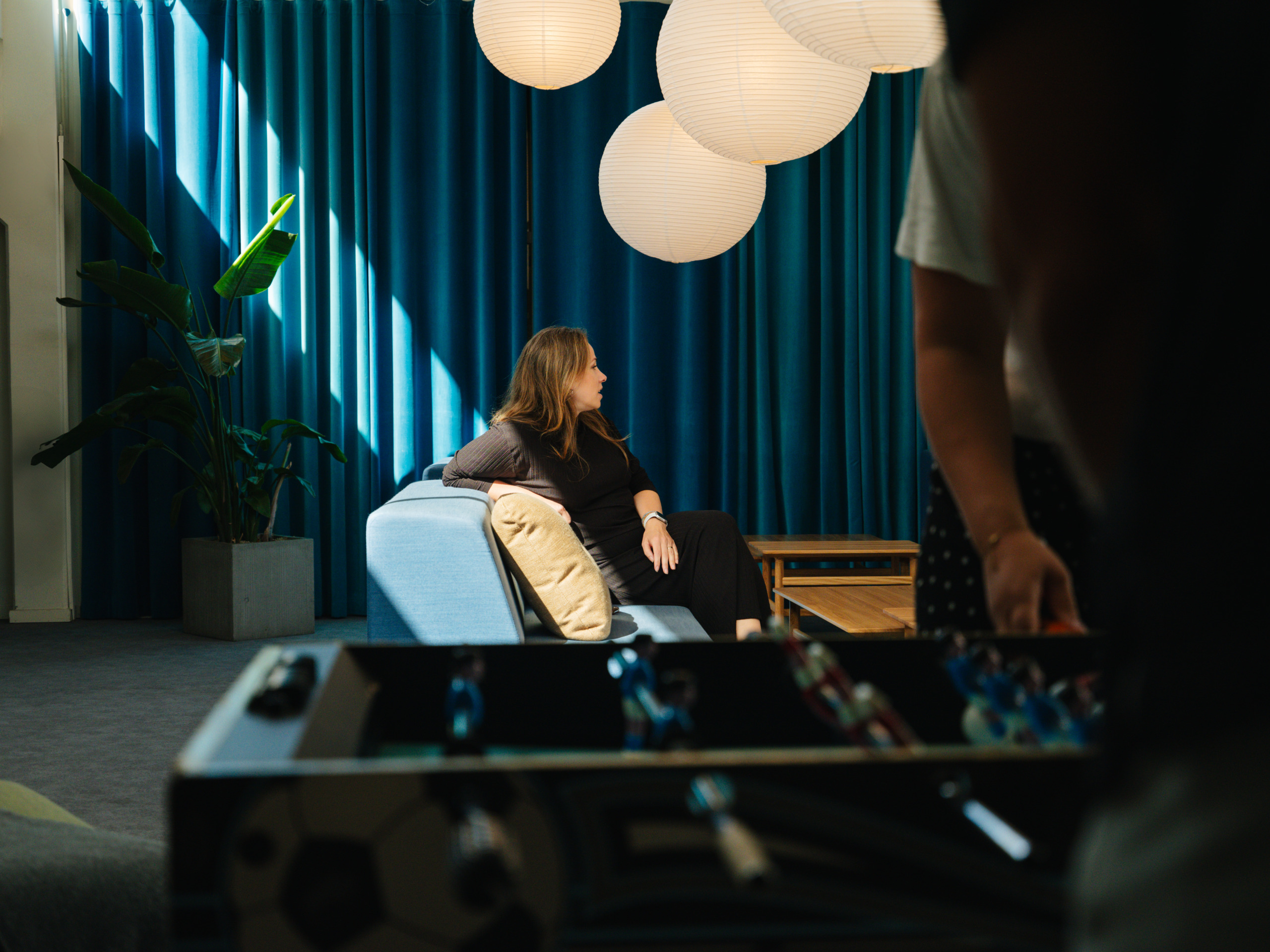 Fotbollspel på hotellet